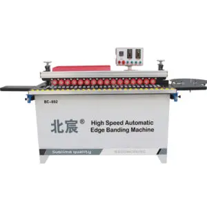 high-speed automatic edge banding machine for furniture and cabinet production.