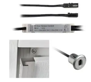 Single Door PIR Motion Sensor kit with IR control module and connector cables