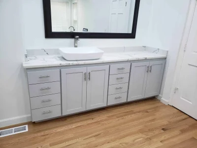 Bathroom Cabinets 4 custom vanity quartz grey